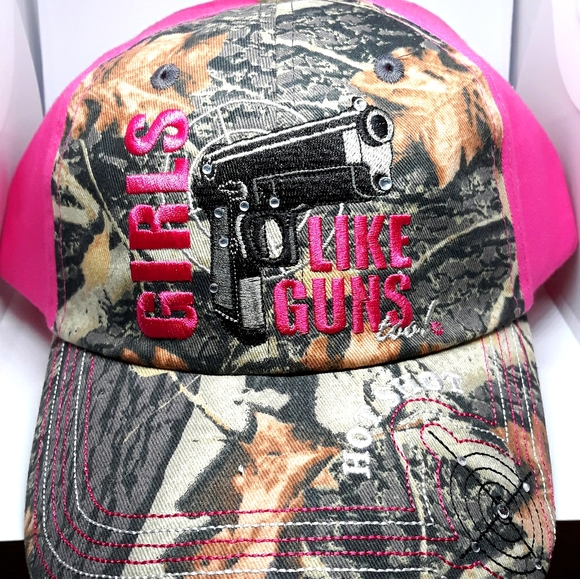 Pink Camo Gun Sporting Ladies Hat/Cap - Picture 1 of 5